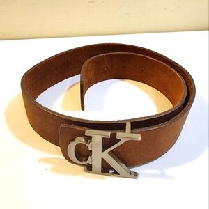Calvin klein brown leather size Small